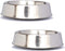 ICONIC PET 2 Pack of 2 Cup Stainless Steel Non Skid Pet Bowls for Dog or Cat with Raised Rim Dishwasher Safe Pet Food and Water Bowls - 16 Oz...