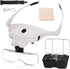 Magnifying Glasses, USB Charging Headband Magnifier Head Mount Magnifying Glasses with LED Light for Jewelry Craft Watch Hobby 5 Lenses 1.0X 1.5X ...