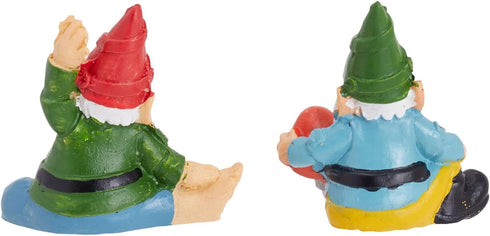Juvale 4 Pieces Mini Garden Gnomes, Outdoor Fairy Miniature Statue Accessories Set, Decorations in Funny Poses, Yard Ornaments for Yoga Gifts, Gar...