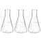 PATIKIL Erlenmeyer Flask, 3 Pcs 100ml 3.4oz Narrow Mouth Graduated Flasks Borosilicate Glass with Printed Graduation for Lab Experiment Chemistry ...