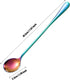 8 Pieces Long Handle Tea Spoon Stainless Steel Coffee Mixing Spoons Teaspoon for Mixing, Cocktail Stirring, Coffee, Milkshake, Cold Drink, 7.48 In...