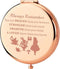 KEYCHIN Princess Pocket Mirror Fairy Tales Gift Always Remember You are Braver Stronger Smarter Than You Think Compact Makeup Mirror for Women Gir...