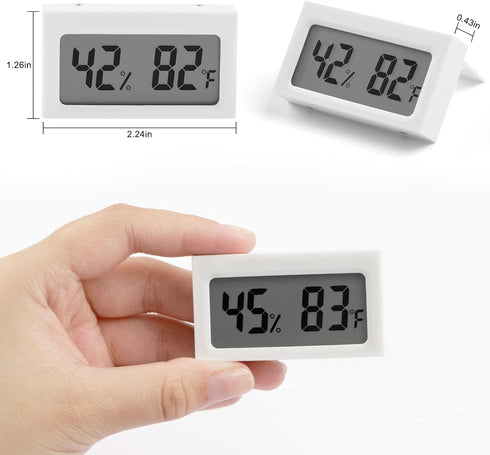 4-Pack Indoor Thermometer Hygrometer,Digital Temperature Sensor Humidity Meters Gauge, LCD Room Monitoring Display for Cars Bedrooms Baby Rooms