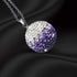 Rear View Mirror Bling Crystal Ball Charms Purple Car Accessories for Women...