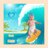 Baby Monthly Milestone Blanket, Sea Surfboard Waves, Newborns 1 to 12 Months Unisex Include 4 Frames and 1 Headband 47"x47"BTLSPH495...
