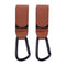 Baby Stroller Hook Clip,Convenient for Hanging Bags,Aluminum Alloy PU Leather Hanging Bags Stroller Hooks Clips,Stroller Organizer Accessories...