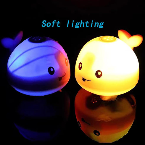 Baby Bath Toys,Bath Toys for 2 3 4 Year Old Baby Electric Induction Water Spraying Small Whale Seven Color Cycling Lights Induction Sprinkler Bath...