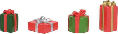 Department 56 Stone Resin Village Cross Product Accessories Christmas Packages Figurine Set, 1 Inch, Multicolor...