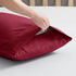 Nestl Burgundy Pillow Cases - Queen Size Set of 2, Soft 1800 Microfiber Pillow Cases, Envelope Closure, 20x30 Inches...