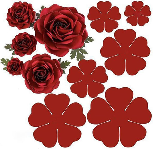 3D Rose Flower Metal Die Cuts,Wedding Flower Leaf Leaves Cutting Dies Cut Stencils for DIY Scrapbooking Album Decorative Embossing Paper Dies for ...