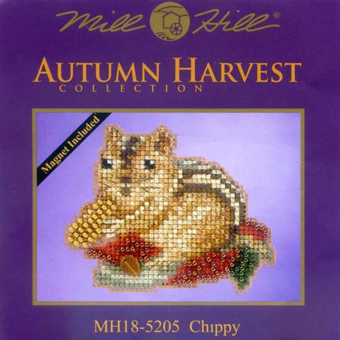 Chippy Beaded Halloween Counted Cross Stitch Kit Mill Hill 2105 Autumn Harvest MH185205...