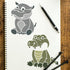 8pcs Small Animal Stencils 8×8inch Reusable Wild Animal Painting Stencils with Paint Brush Small Panda Lion Koala Cow Elephant Template for Wood R...