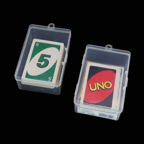 4Pcs Plastic UNO Card Case Box Holder Designed for 112Pcs Classic Mattel UNO Card Game, High Capacity Playing Card Case Box Storage (NO Cards)...