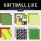 Scrapbook Customs 37623 Themed Paper Scrapbook Kit, Softball Life...