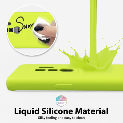 oakxco for Samsung Galaxy S9 Plus Phone Case Liquid Silicone, Fluorescent Bright Solid Color, Cute Thin Slim Soft Rubber TPU Plain Smooth Gel Matt...