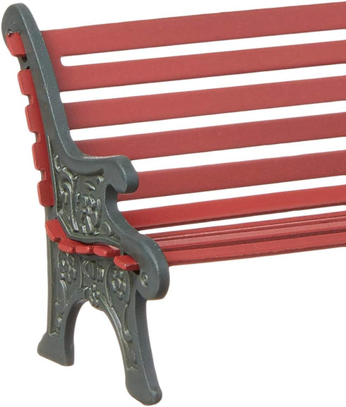 Department 56 Village Cross Product Accessories Wrought Iron Park Bench Figurine, 2.25 Inch, Red...