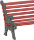 Department 56 Village Cross Product Accessories Wrought Iron Park Bench Figurine, 2.25 Inch, Red...