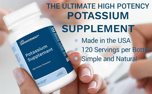 Life Enhancement Potassium Supplement, 1020 mg,120 Servings, 240 caps...