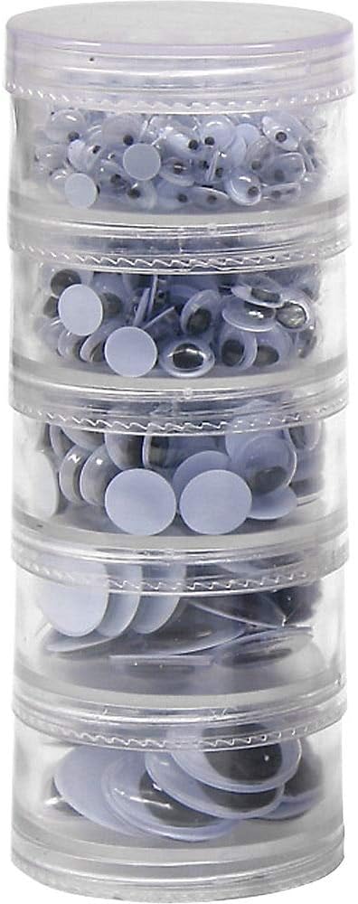 Creativity Street Storage Stacker Wiggle Wiggly Eye, Assorted Size, 560 per Set...