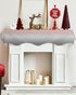 Ombre Mantle Scarf for Fireplace, Blush Pink and Gray Gradient Fireplace Cover Decorations Indoor Mantel Top Scarf Runner for Home Living Room Hol...