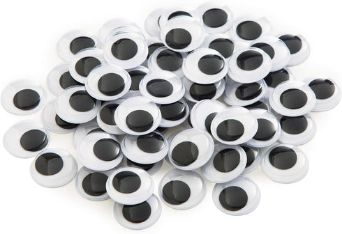 200 Pieces 20mm Black Wiggle Googly Eyes with Self-Adhesive...