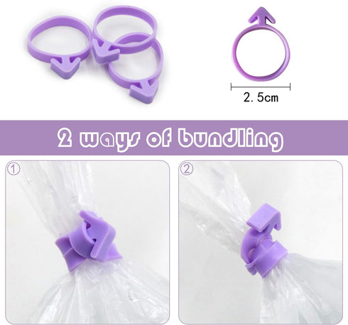 TOSSOW Pastry Bags 100 Pack Disposable Decorating Bags Thickened Piping with 3 Icing Bags Ties Fit for all Sized Tips Kit and Couplers TOSSOW Bake...