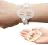 Set of 10 Elastic Pearl Wrist Corsage Bands DIY Flower Hand Corsages Bracelets Accessories for Wedding Festival Beach Party Prom (White B)...