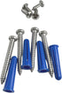 Harris Hardware TP15239 Stamped Steel Pilaster Pack for 1-1/4 in. Post, 2 One-Ear Brackets and One Way Fasteners...