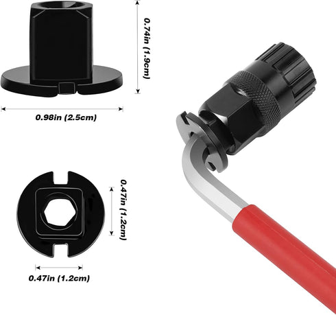 Oumers Bike Cassette Removal Tool with Chain Whip and Chain Wrench Bicycle Sprocket Removal Tools Bike Crank Removel, Bicycle Cassette Lock Ring R...