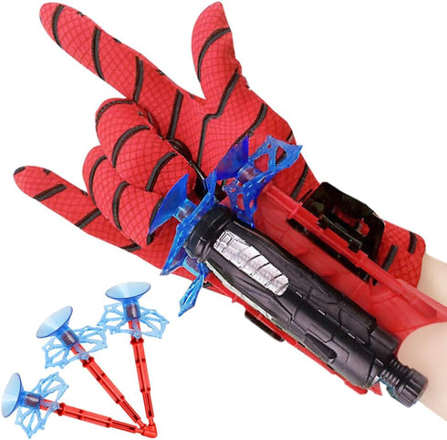 Spider Web Shooter, Superheroes Wrist Launcher Toy, Funny Children Educational Toys, Spider Gloves Man Cosplay Gift for Kids (Red)...