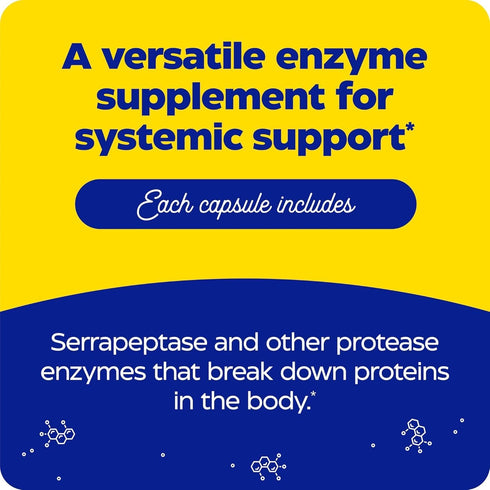Enzymedica, SerraGold, High-Potency Serrapeptase Enzyme Supplement, Supports Respiratory, Heart & Immune Function, 60 Count...