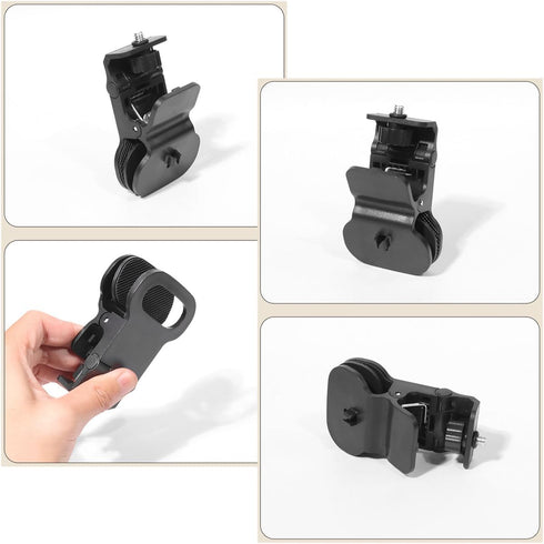 2 Pack Selfie Light Clip Mount Holde with 1/4 Screw Connector Attachment Clamp Stand for Monitor Camera Screen LCD Display Top Fill Light Flash We...