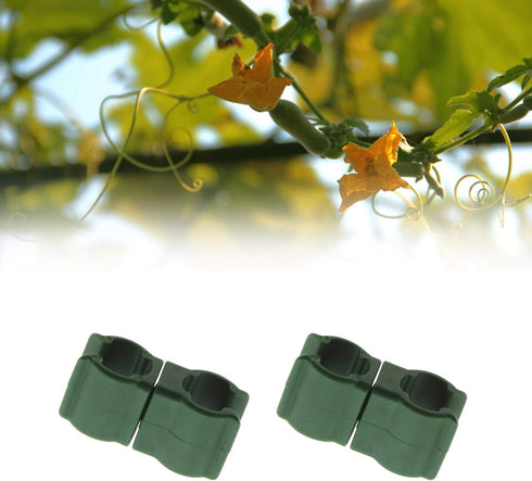 Create idea 50Pcs Plant Trellis Cane Connector, Climbing Rattan Stent Accessories Plant Connector Stake Clip for Garden Orchard Tomato Cage 11mm...