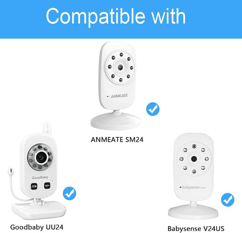 Flexible Twist Mount for ANMEATE SM24 /Babysense V24US /GoodBaby UU24 Video Baby Monitor Without Tools or Wall Damage...