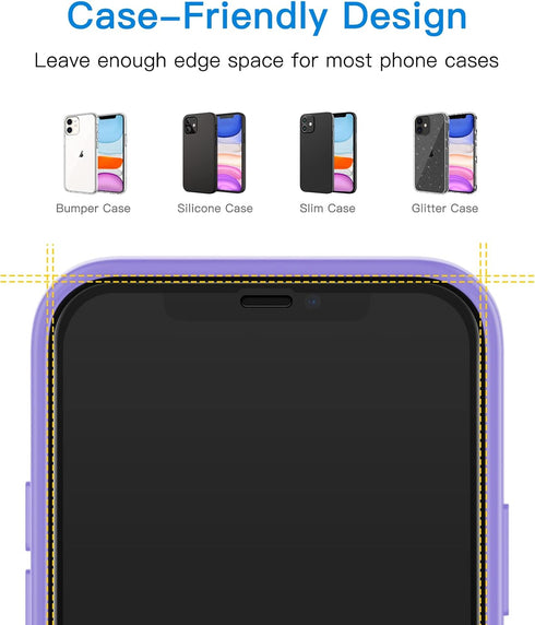 JETech One Touch Install Screen Protector for iPhone 11/XR 6.1-Inch, Full Coverage Tempered Glass Film, Auto Alignment Tool Kit, HD Clear, 2-Pack....