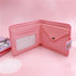 Cute Small Wallet for Women and Girls, Kawaii Leather Slim Purse Bifold Card Holder Coin Pocket and ID Window, 2Pcs Set...