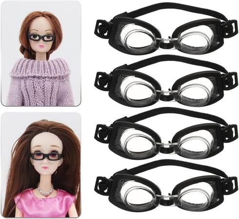 Toyvian 4Pcs Dollhouse Swim Goggle Miniature Swimming Goggles Mini Swim Glasses Water Goggles Doll Accessories Gifts for Kids Girls Boys...