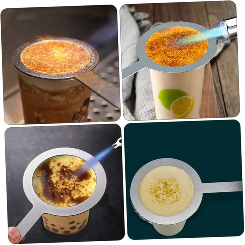2 Pcs Milk Tea Baking Rings Tea Cup Gasket Coffee Mug Metal Baking Ring Tea Cup Accessories Baking Cup Rim Covers Milk Cup Ring Handheld Stainless...
