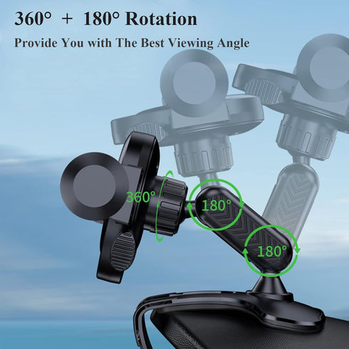 Car Phone Holder Mount, 360 Degree Rotation Cell Phone Holder for Car, Dashboard Clip Mount Car Phone Stand Compatible for 4.7 to 6.7 inch Smartph...