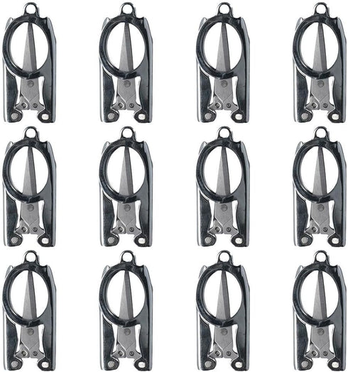 12Pcs Small Folding Scissors,Stainless Steel Pocket Scissors,Mini Scissors Set for Craft Travel Trip Camping Outdoor...