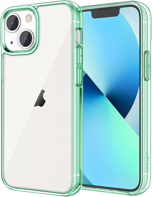 JETech Case for iPhone 13 6.1-Inch, Non-Yellowing Shockproof Phone Bumper Cover, Anti-Scratch Clear Back (Midnight Green)...