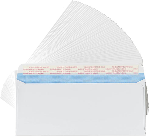 #10 Envelopes Self Seal Security Tinted Envelopes for Privacy & Business, Peel and Seal, NO Window, Letter Size 4-1/8 x 9-1/2 Inches, 24 LB,White ...