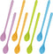 8 Pcs Iced Tea Spoons Long Plastic Ice Handle Spoon Colorful Teaspoons 8.9" Coffee Stirring Spoons Long Handle Spoon Long Teaspoons for Mixing Ice...