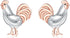 Chicken Stud Earrings for Womens 925 Sterling Silver Hypoallergenic Rooster Chicken Earring Chicken Jewelry Animal Jewelry Gifts for Women...