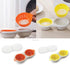 WWLUCKY Draining Egg Boiler for Microwave, Perfect Double Egg Poacher, Silicone Egg Boiler Cups, Double Egg Cups for Boiled Eggs, Draining Egg Boi...