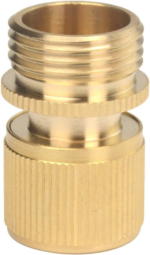 Set of Brass Male and Female 3/4 Inch Water Hose Quick Connect Fitting Garden Quick Release Hose Connector...