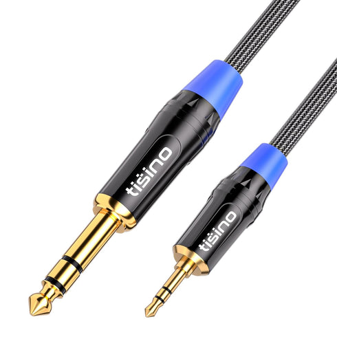 tisino 1/8 to 1/4 Stereo Cable, 3.5mm to 1/4 Adapter Aux Cord Stereo Audio Cable for Guitar, Keyboard Piano, Laptop, Home Theater Devices, Speaker...