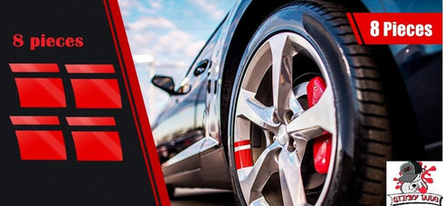 8 pcs Wheel Rim Decal Stripes Car Decals Reflective Car Stickers Automotive Decals Hash Stripe Stickers for 18-21 inch Wheels Tire Rim Safety Deco...