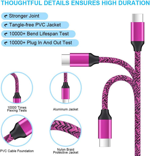 Type C Charger Fast Charging Cable for Samsung Galaxy S24 S23 S22 S21 Ultra S20 FE S10 Lite Note 20 A15 5G A54 A14 A13 A10E A11 A21 A20 A50 A51, P...