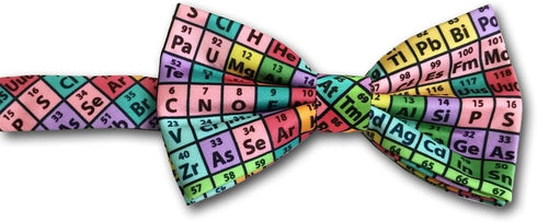 Periodic Table of Elements Chemistry Bow Tie, Rainbow, Microfiber...